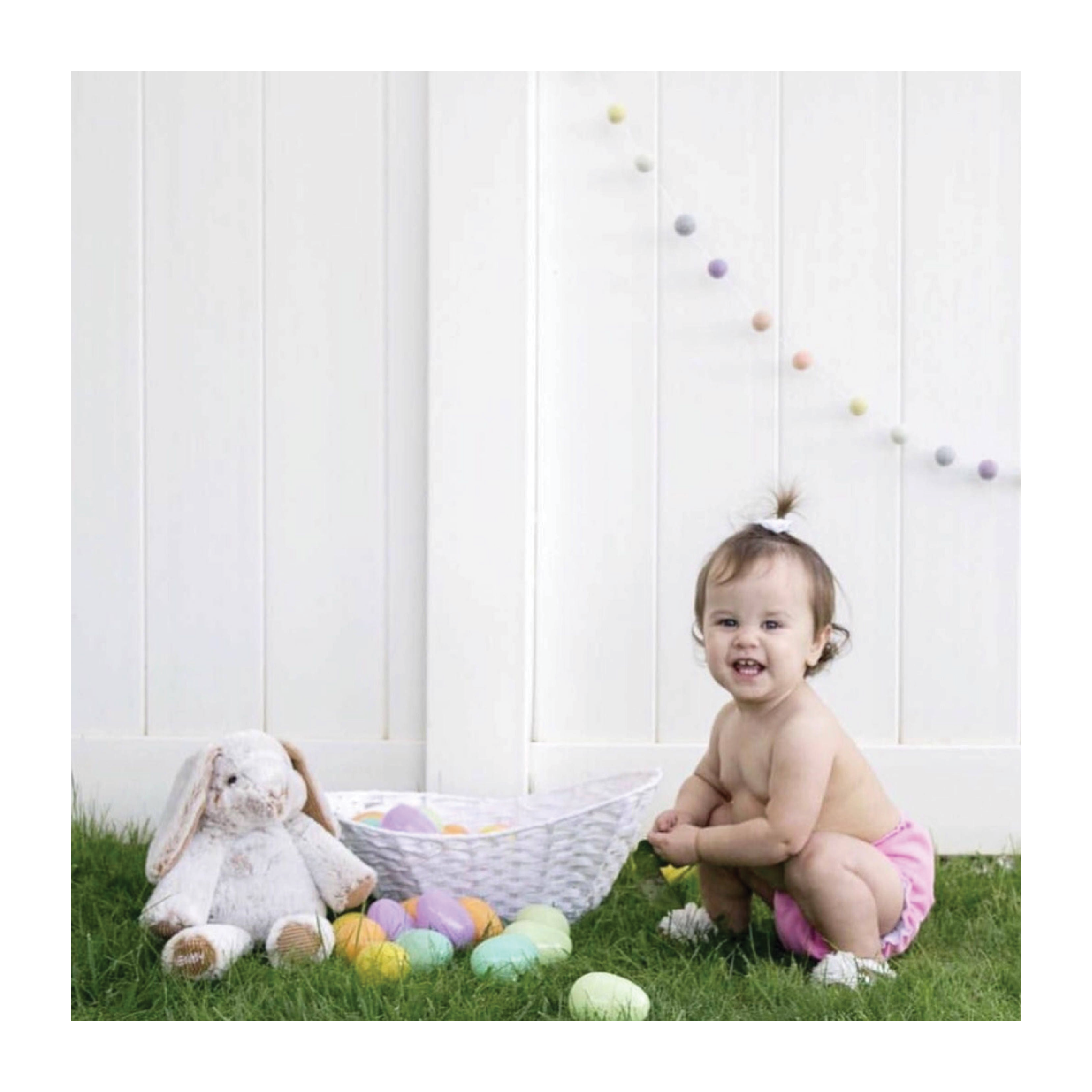Pastel Rainbow Felt Ball Garland